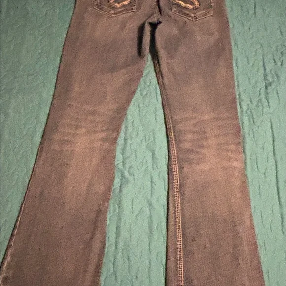 Women's  Silver Flare Jeans in Classic Blue - Picture 3 of 6